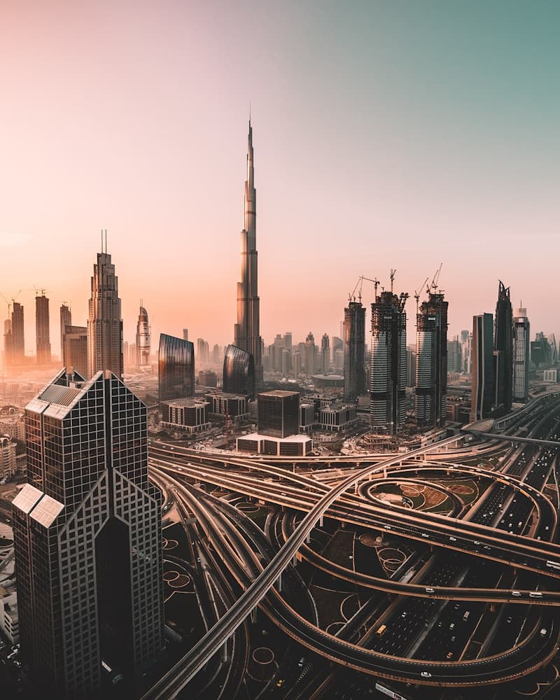 Dubai skyline view